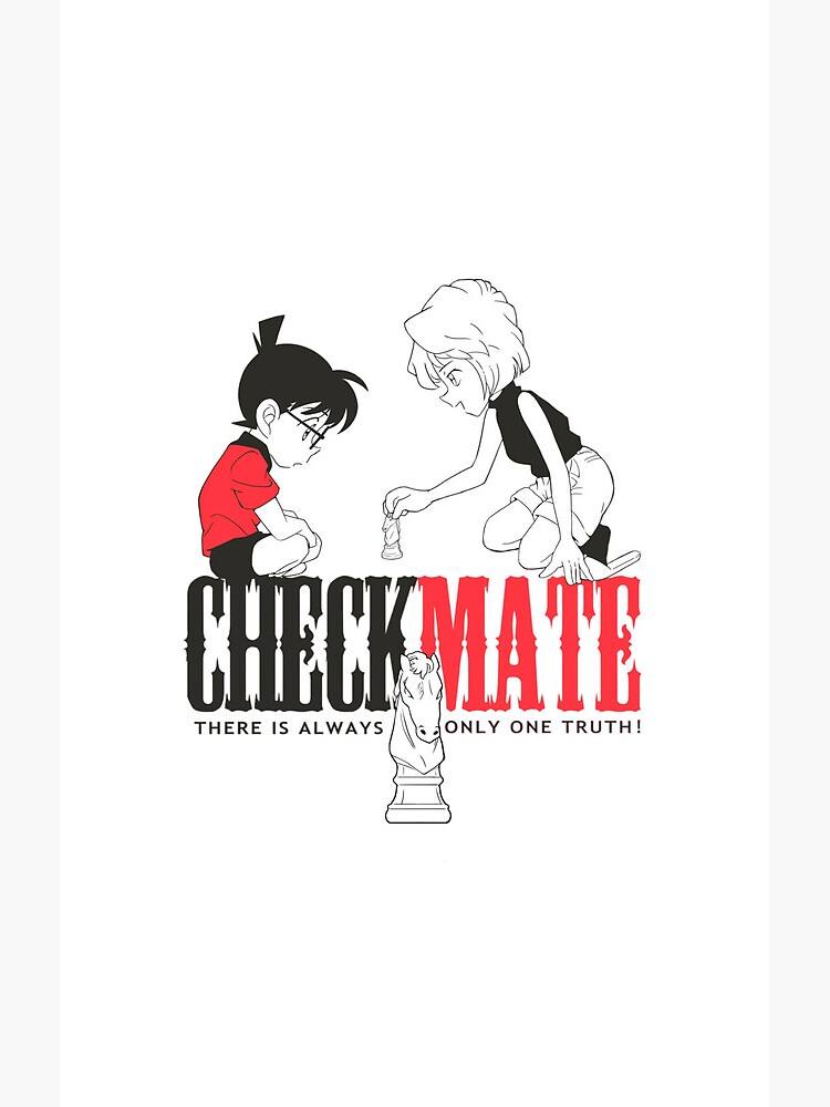 Conan Haibara Coai Detective Conan Checkmate Shower Curtain - Image 2
