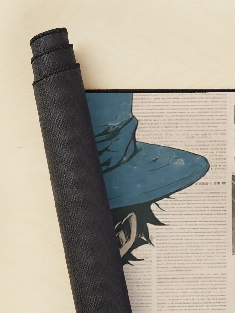 Mysterious Gentleman In Vintage Top Hat Noir Anime Style Art Mouse Pad - Image 2
