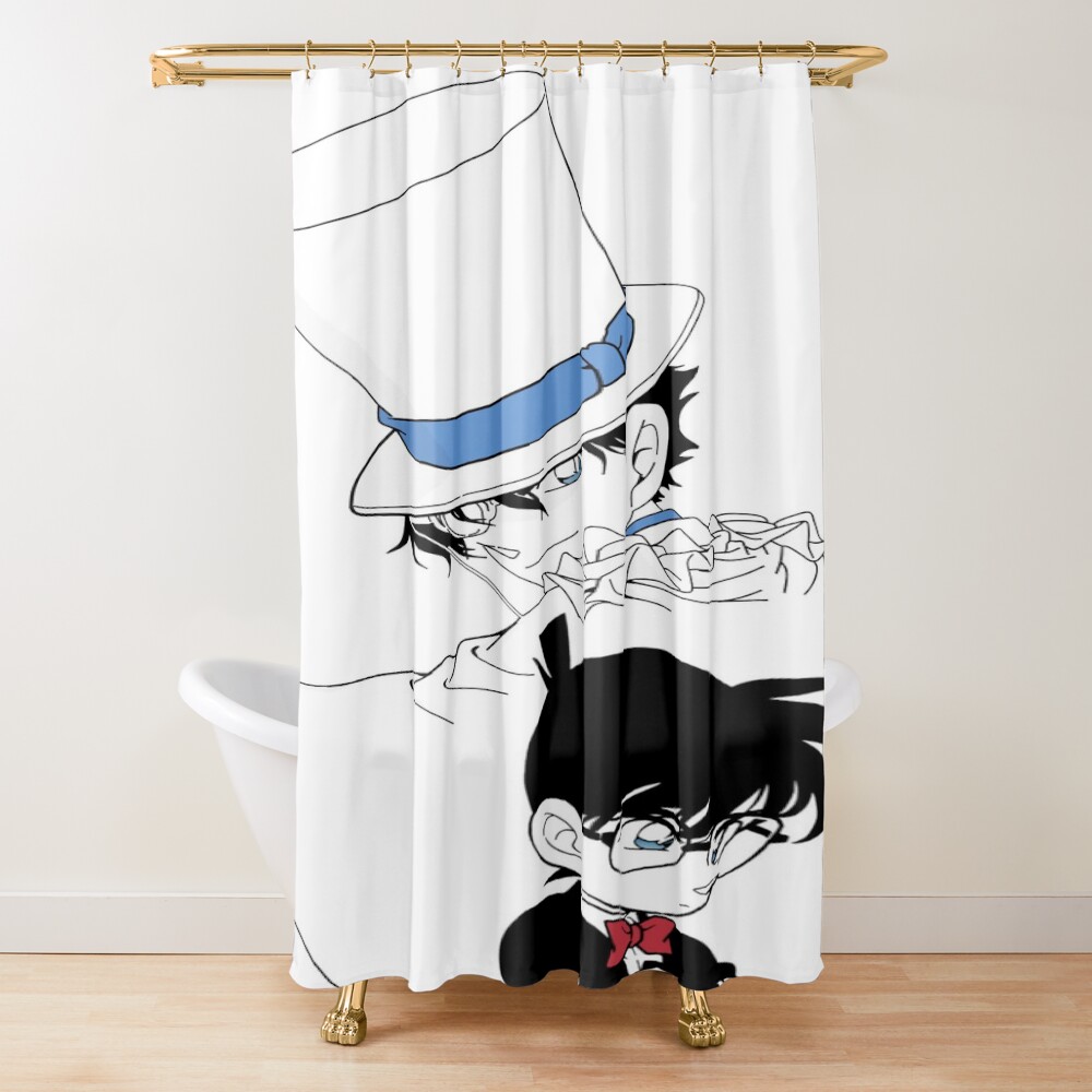 Detective Conan Edit Conan And Kaito Shower Curtain