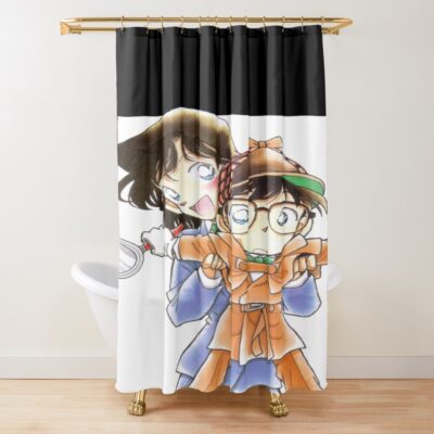 Detective Conan Edit Conan And Ran Shower Curtain