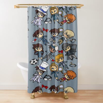Detective Conan Sticker Shower Curtain