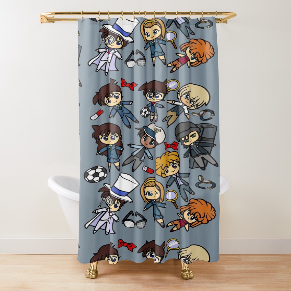 Detective Conan Sticker Shower Curtain