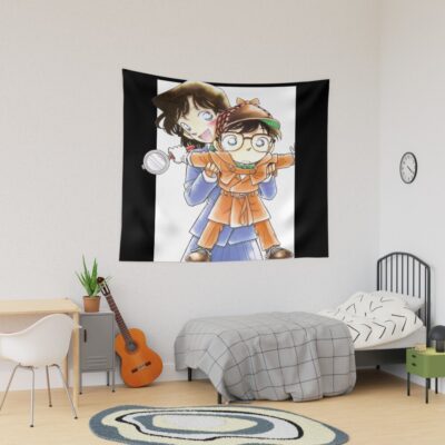 Detective Conan Edit Conan And Ran Tapestry
