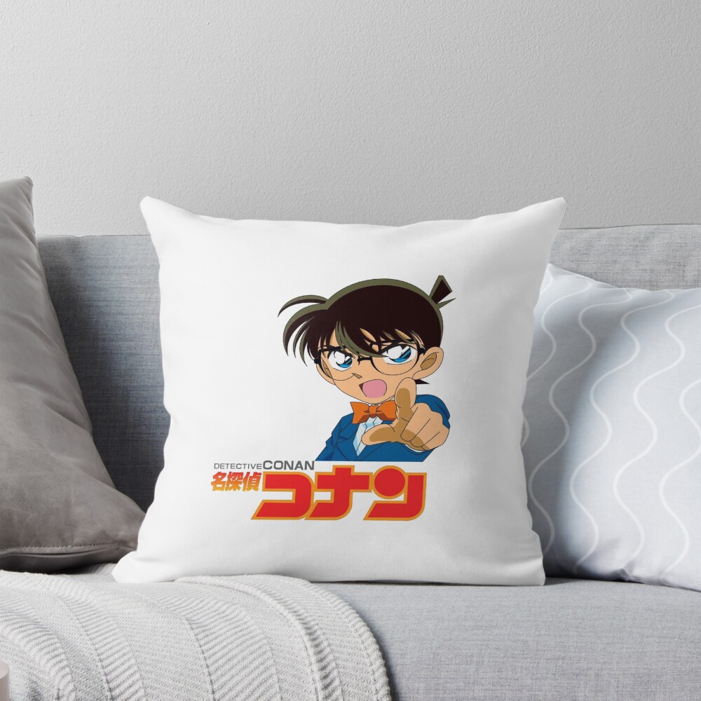 Pointing Conan Logo Throw Pillow