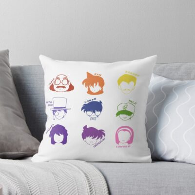 Detective Conan Icons Throw Pillow