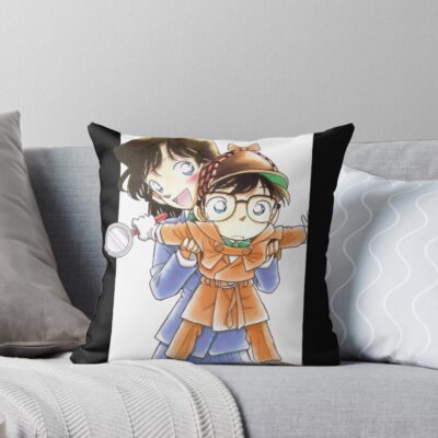 Detective Conan Edit Conan And Ran Throw Pillow