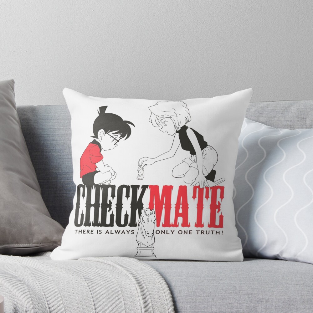 Conan Haibara Coai Detective Conan Checkmate Throw Pillow